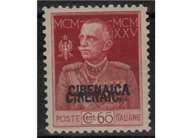 CYRENAICA 1925-26 Variety 60c King's Jubilee (double overprint) MH* ©