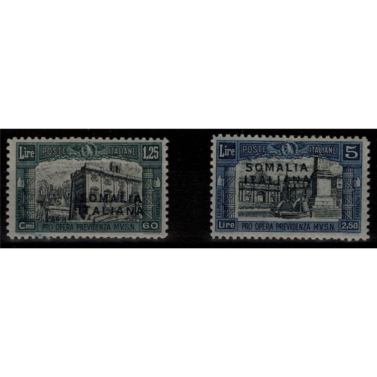 ITALIAN SOMALIA 1927 Militia I (unissued) 2v MH* (Deluxe)