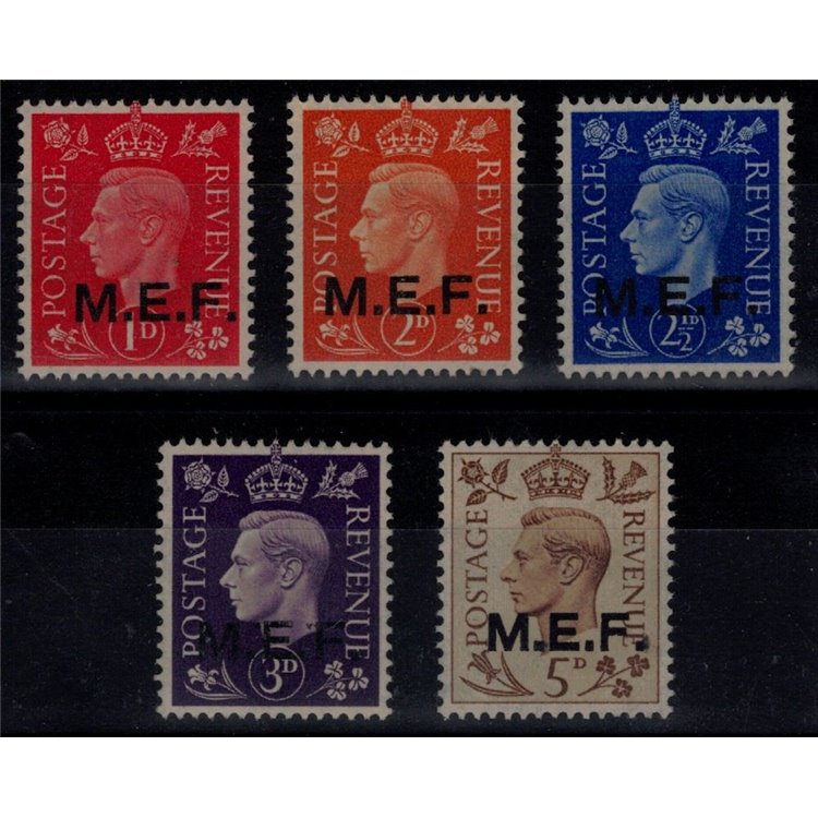 COLONIE (OCC. INGLESE) 1942 M.E.F. (Cairo) 5v MNH** ©