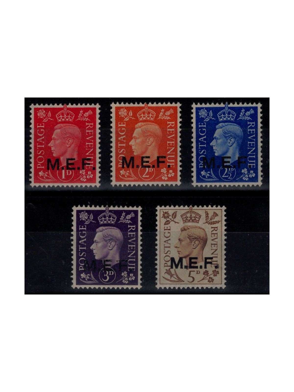 COLONIES (English West) 1942 MEF (Cairo) 5v MNH** ©