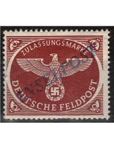 EGEO (OCCUPAZIONE TEDESCA) 1944 INSELPOST bruno rosso dent. 13¾ (Zagabria) MNH** ©