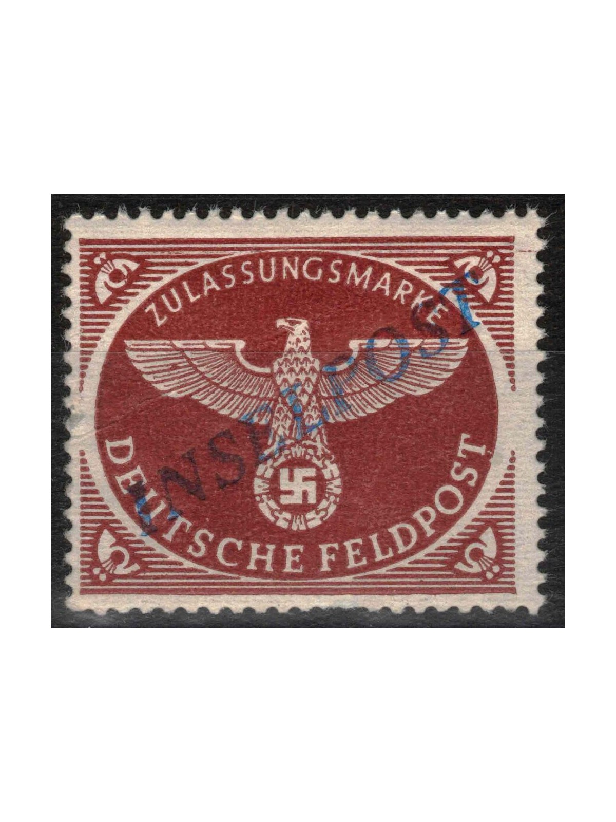 AEGEAN (GERMAN OCCUPATION) 1944 INSELPOST brown red perforated 13¾ (Zagreb) MNH** ©
