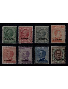 CORFU' (ITALIAN WEST) 1923 Ordinary set overprinted 8v MNH** ©