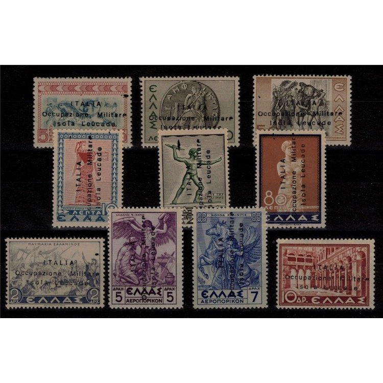 LEUCADA ISLAND (ITALIAN WEST) 1941 Mythological Series 10v MNH** ©