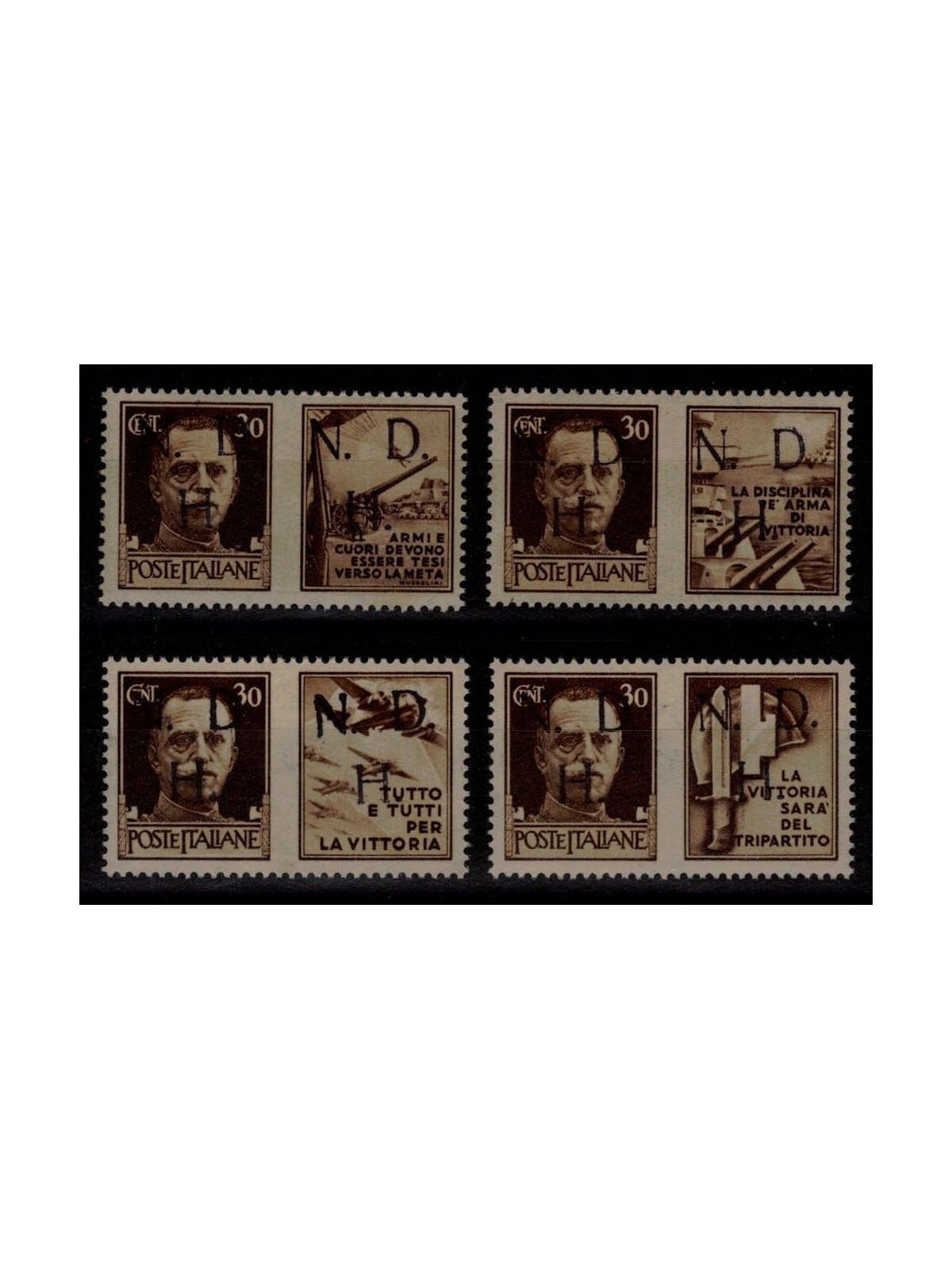 PRIMOSTEN (JUGOSLAVIA) 1944 Propaganda di Guerra 4v MNH** ©