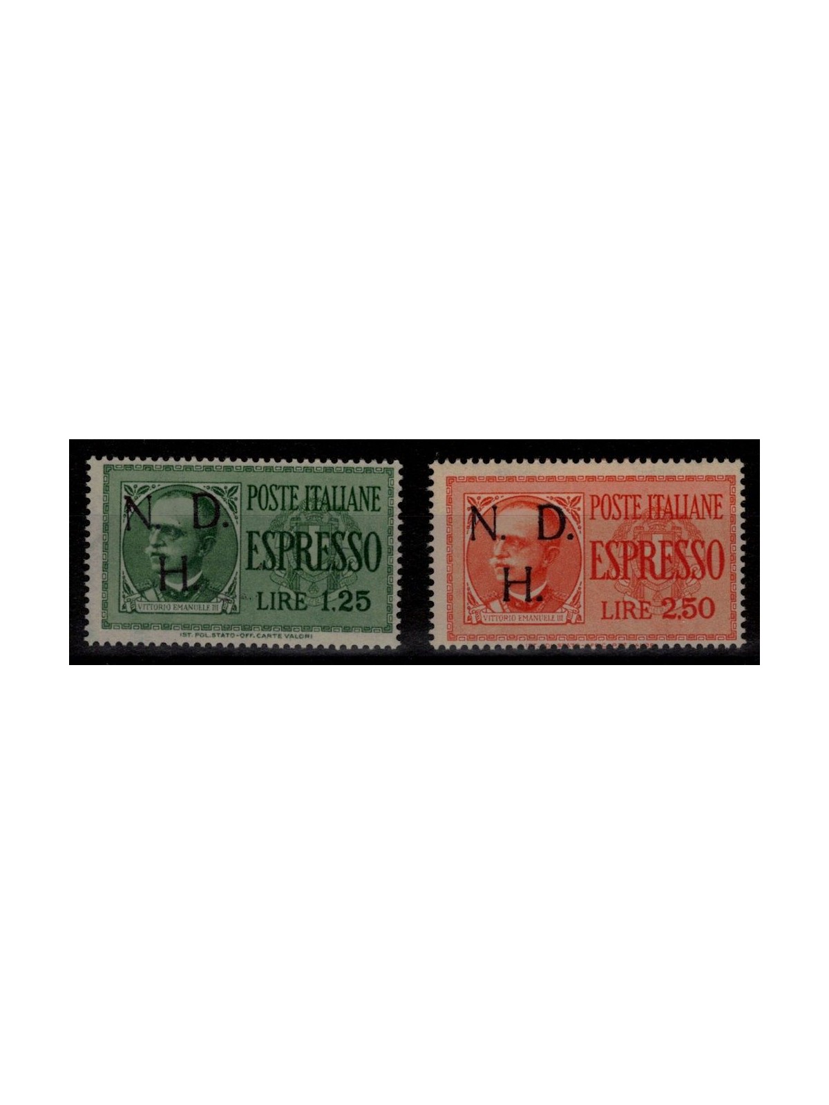 PRIMOSTEN (YUGOSLAVIA) 1944 Express trains 2v MNH** ©