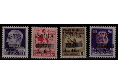 PULA - ISTRIA (YUGOSLAV WEST) 1945 Overprints, 2nd issue 4v MNH**