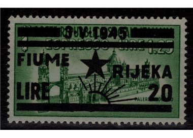 RIVER (WESTERN YUGOSLAV) 1945 Espresso variety (9-ray sun) MH*