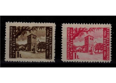 ISTRIA - SLOVENIAN COAST 1946 Cathedral of San Giusto (perf. 11½) 2v MNH**