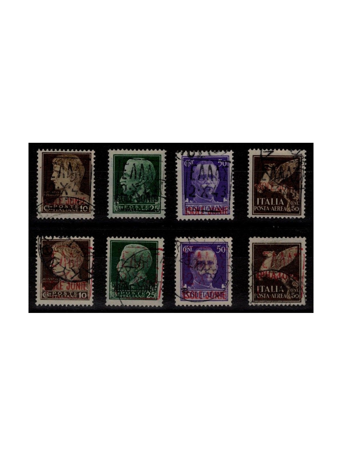 ZANTE (GERMAN OCC.) 1943 Greek Civil Administration 8v us ©