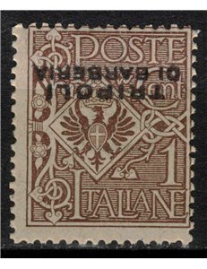 LEVANTE (TRIPOLI DI BARBERIA) 1915 Variety 1c floral (upside down) MNH** ©