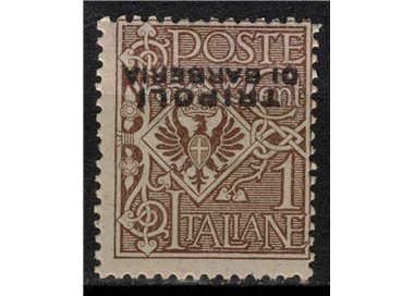 LEVANTE (TRIPOLI DI BARBERIA) 1915 Varietà 1c floreale (soprast. capovolta) MNH** ©