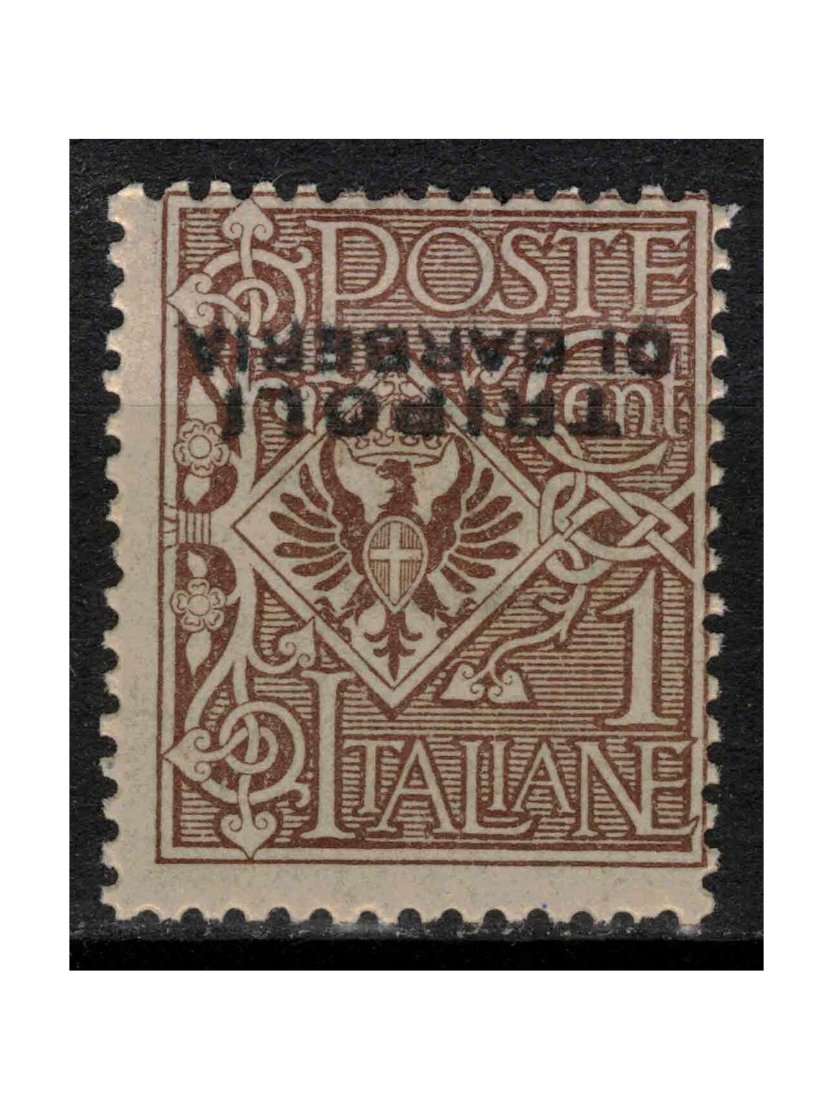 LEVANTE (TRIPOLI DI BARBERIA) 1915 Variety 1c floral (upside down) MNH** ©