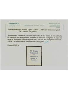 ITALIA REGNO 1942 Etichetta di Franchigia (XII Gruppo Antisommergibili) MNH** ©