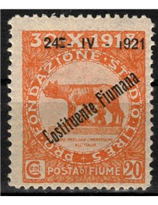 RIVER 1922 Variety 20c Pro Fondazione Studio (or moved fort.) MNH** ©