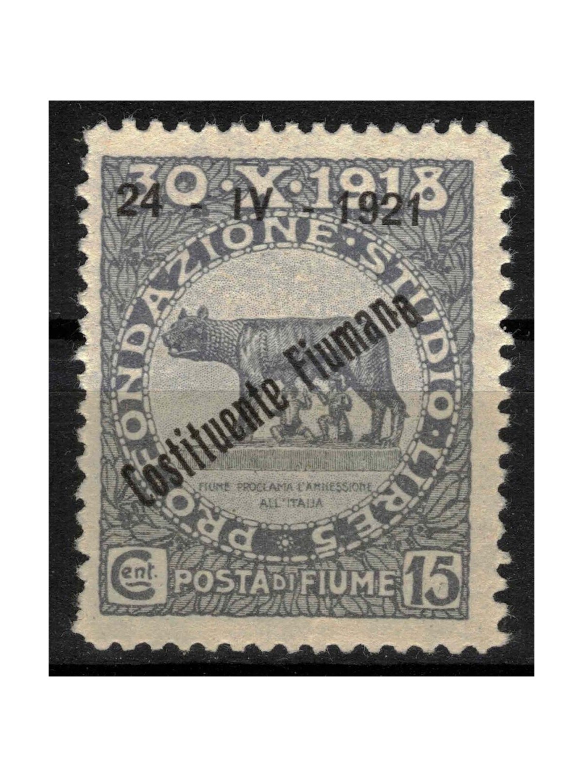 RIVER 1922 Variety 15c Pro Fondazione Studio (with moved stamp) MNH**