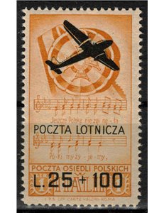 POLISH CORPS 1946 War Relief, Airmail MNH**