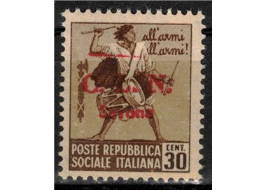 SAVONA 1945 Destroyed Monuments 30c (watermark ♔) MNH** ©
