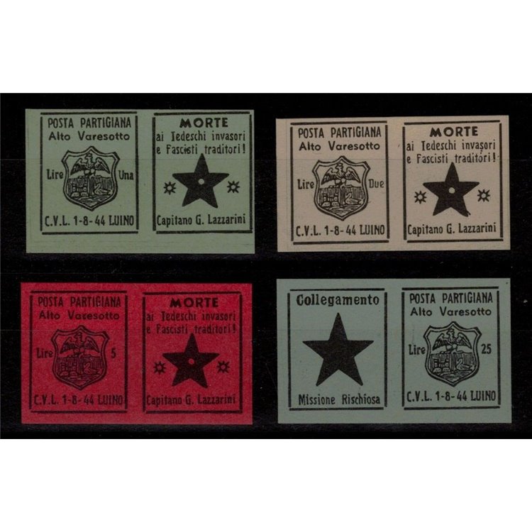 ALTO VARESOTTO 1944 Coat of Arms and Partisan Star 4v MNG ©