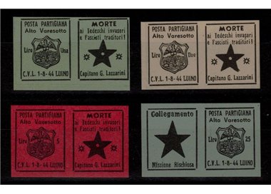 ALTO VARESOTTO 1944 Coat of Arms and Partisan Star 4v MNG ©