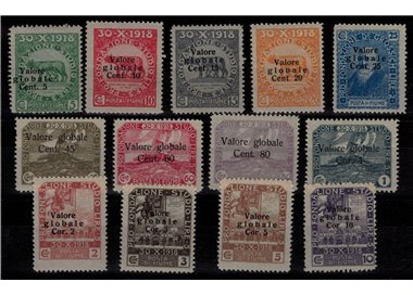 FIUME 1920 Valore globale 13v MNH** ©