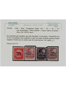 FIUME 1920 Valore globale 13v MNH** ©