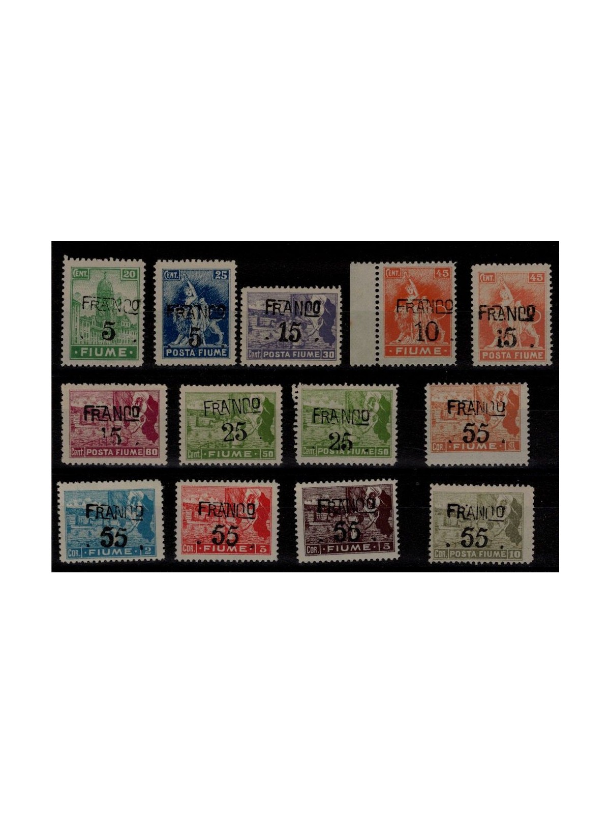 FIUME 1919 Allegorie e vedute 13v MNH** ©