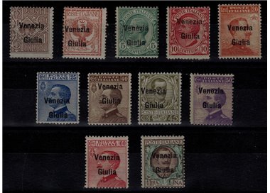 VENICE GIULIA 1918 Ordinary set 11v MNH** ©