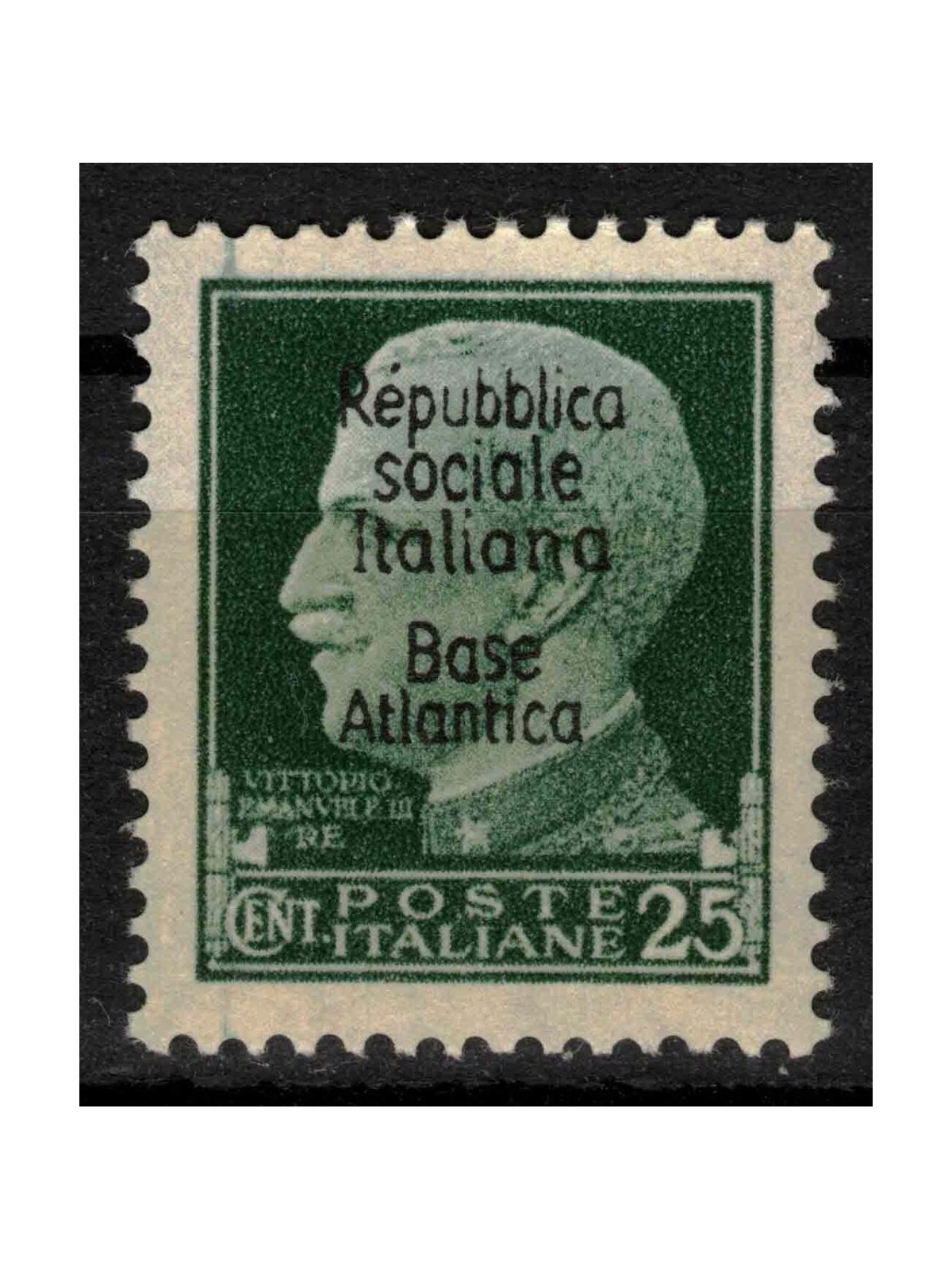 BASE ATLANTICA 1944 Repubblica Sociale Italiana (5 righe) 25c MNH**