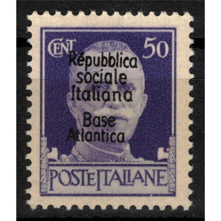 ATLANTIC BASE 1944 Italian Social Republic (5 lines) 50c MNH**