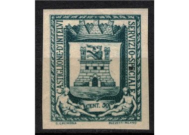 CASTIGLIONE D'INTELVI 1945 Coat of Arms 50c green grey (not perforated) MH*