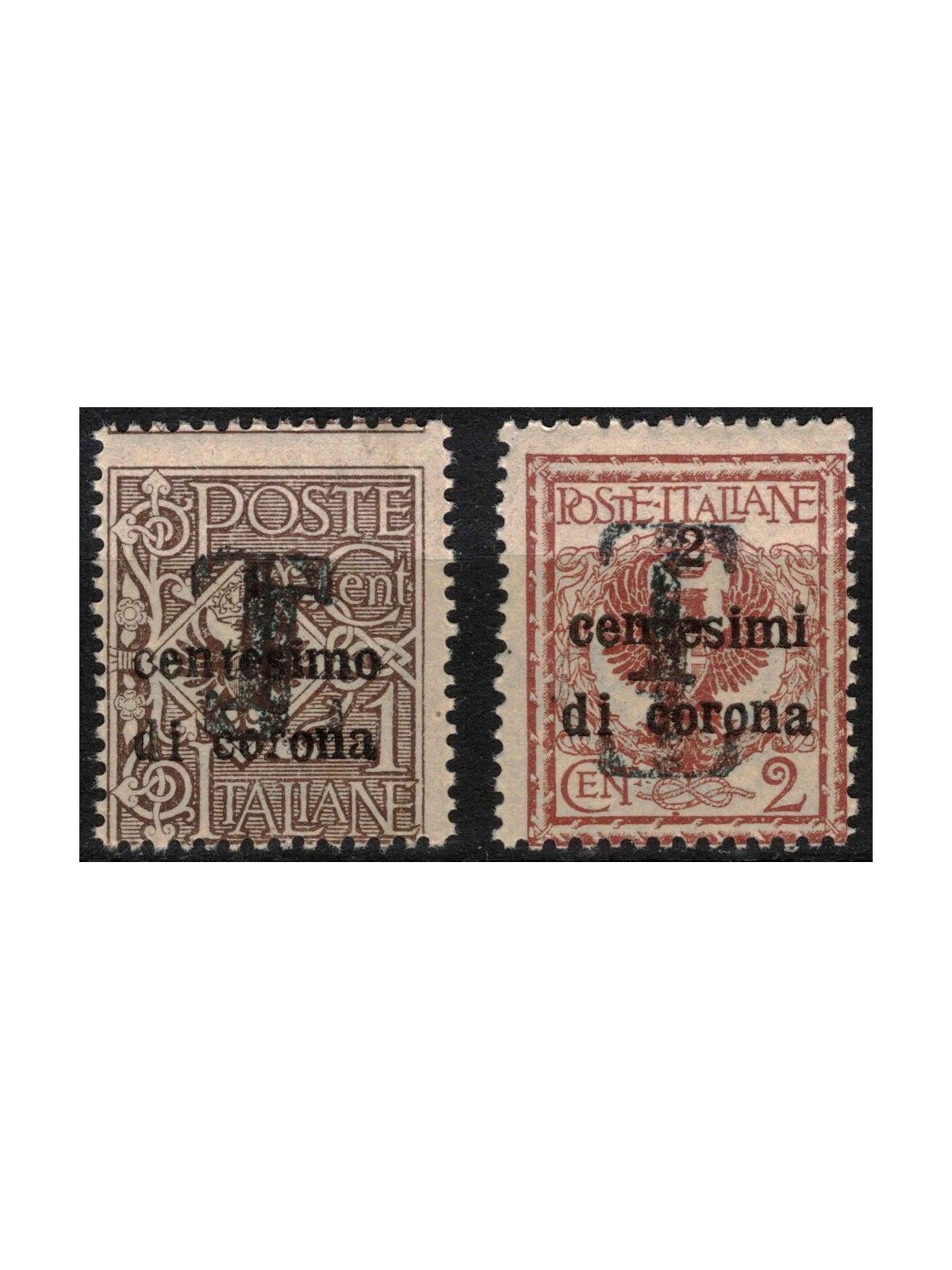 TRENTINO (BZ1) 1918-19 Trento and Trieste (Variety) double overprint 1 chapter 2v MNH**