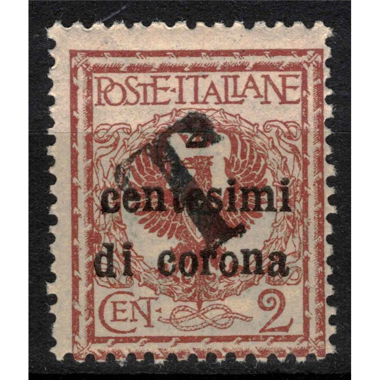 TRENTINO (BZ1) 1918-19 Trento and Trieste 2c (Variety) overprint T oblique MNH**