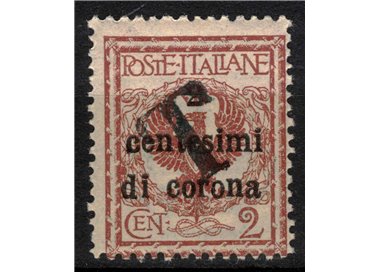 TRENTINO (BZ1) 1918-19 Trento and Trieste 2c (Variety) overprint T oblique MNH**