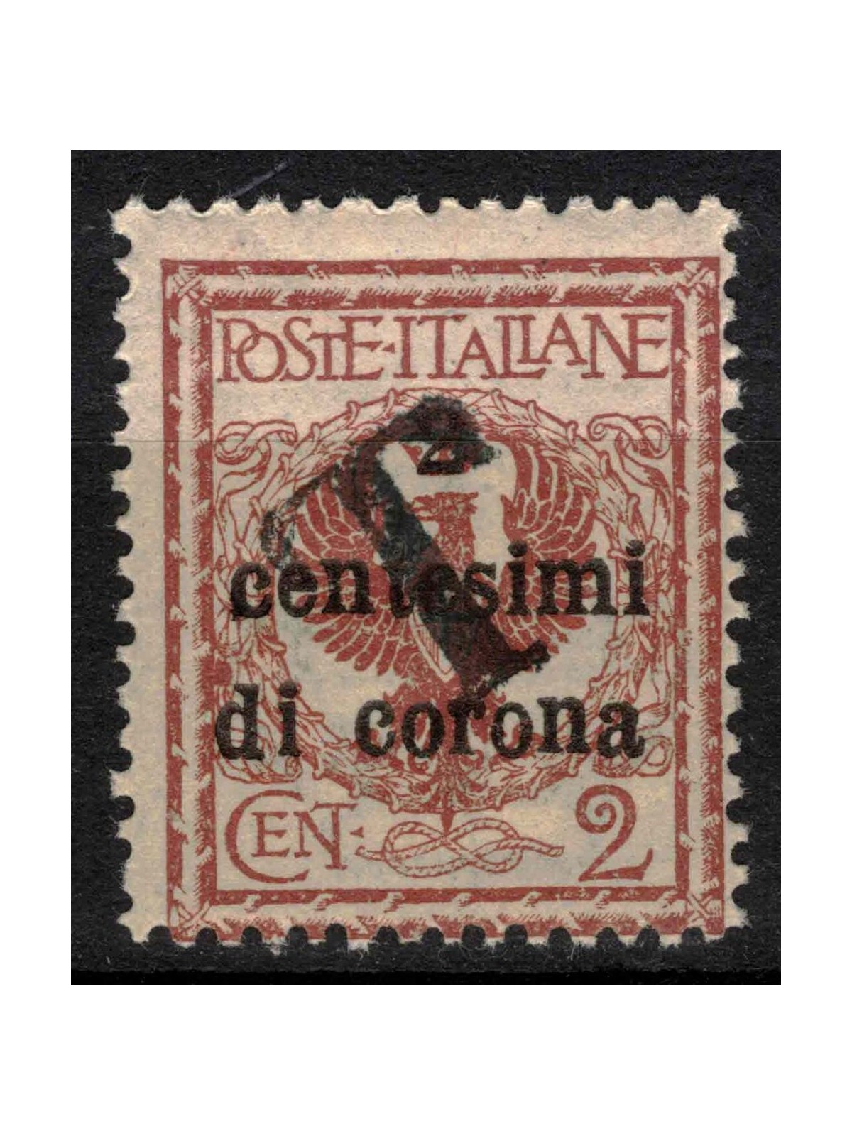 TRENTINO (BZ1) 1918-19 Trento and Trieste 2c (Variety) overprint T oblique MNH**