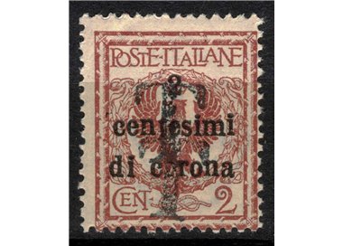 TRENTINO (BZ1) 1918-19 Trento and Trieste 2c (Variety) overprint T double MNH**