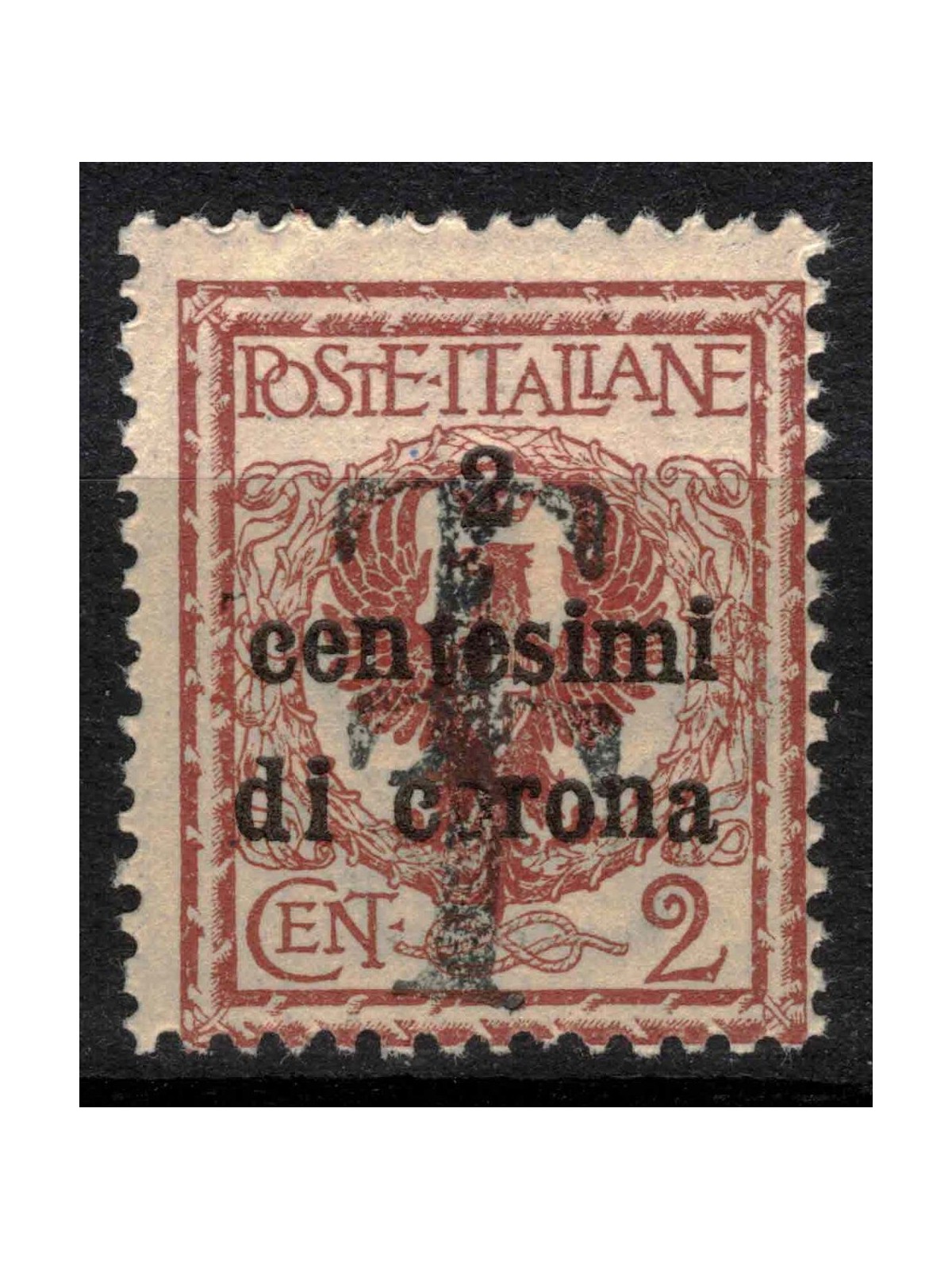 TRENTINO (BZ1) 1918-19 Trento and Trieste 2c (Variety) overprint T double MNH**
