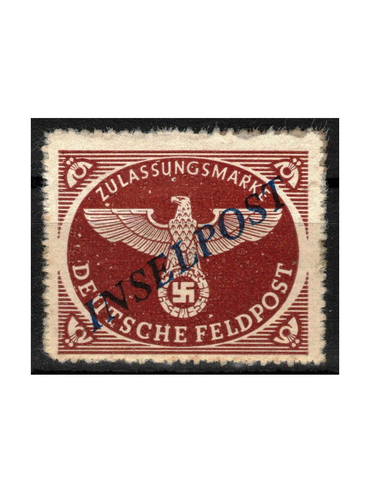 AEGEAN (GERMAN OCCUPATION) 1944 INSELPOST brown red (Zagreb) MH*