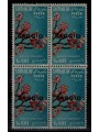 SOMALIA AFIS 1956 Fiori 1c (Saggio) in quartina MNH**