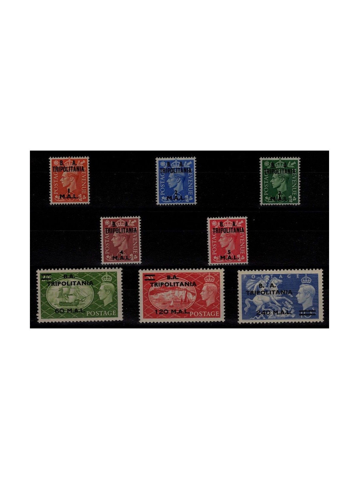 TRIPOLITANIA (ENGLISH WEST) 1951 Overprinted BA 8v MNH**