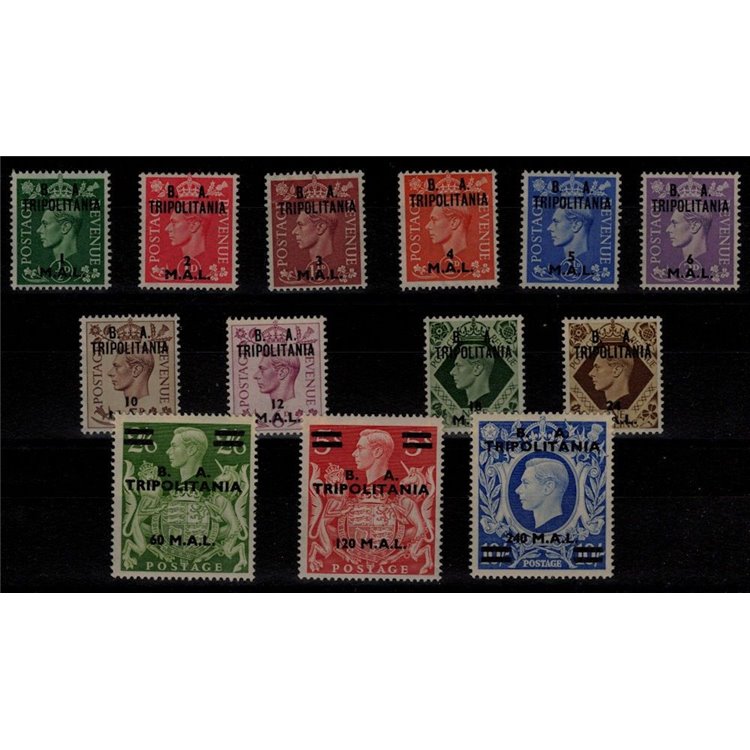 TRIPOLITANIA (ENGLISH WEST) 1950 Overprinted BA 13v MNH**