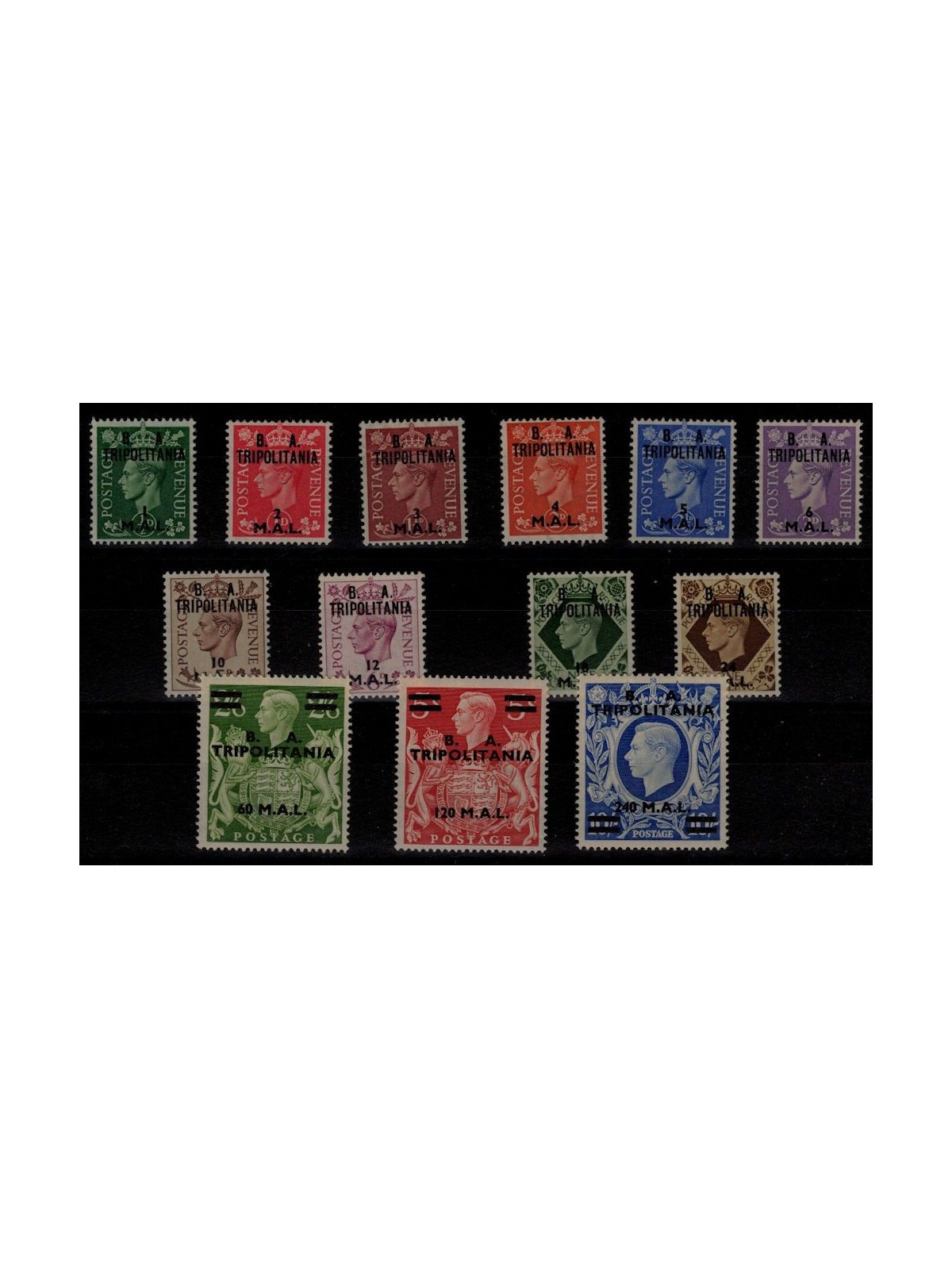 TRIPOLITANIA (OCC. INGLESE) 1950 Soprastampati B.A. 13v MNH**