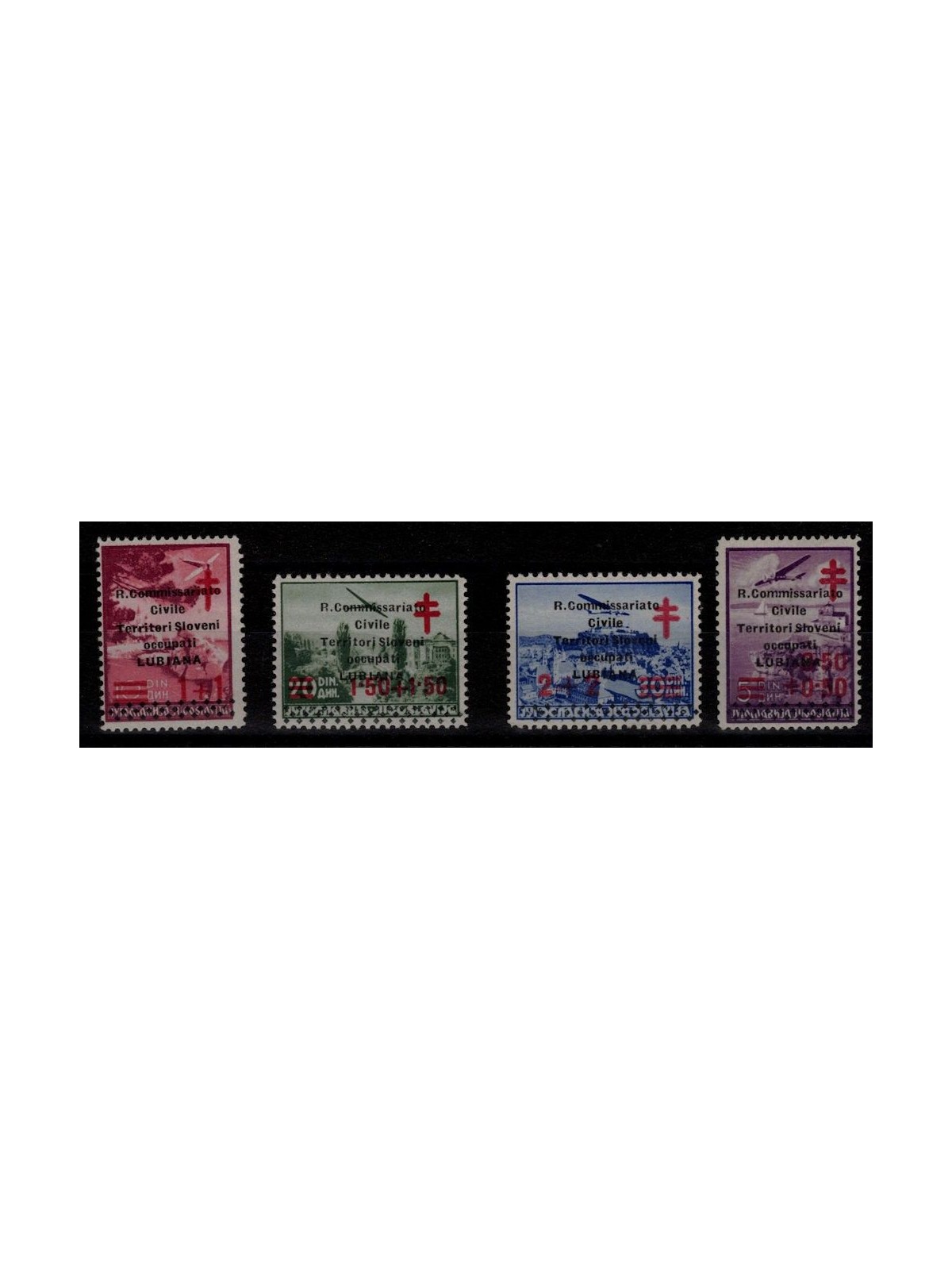 LJUBLJANA 1941 Anti-tuberculosis (Royal Civil Commissariat) 4v MNH**