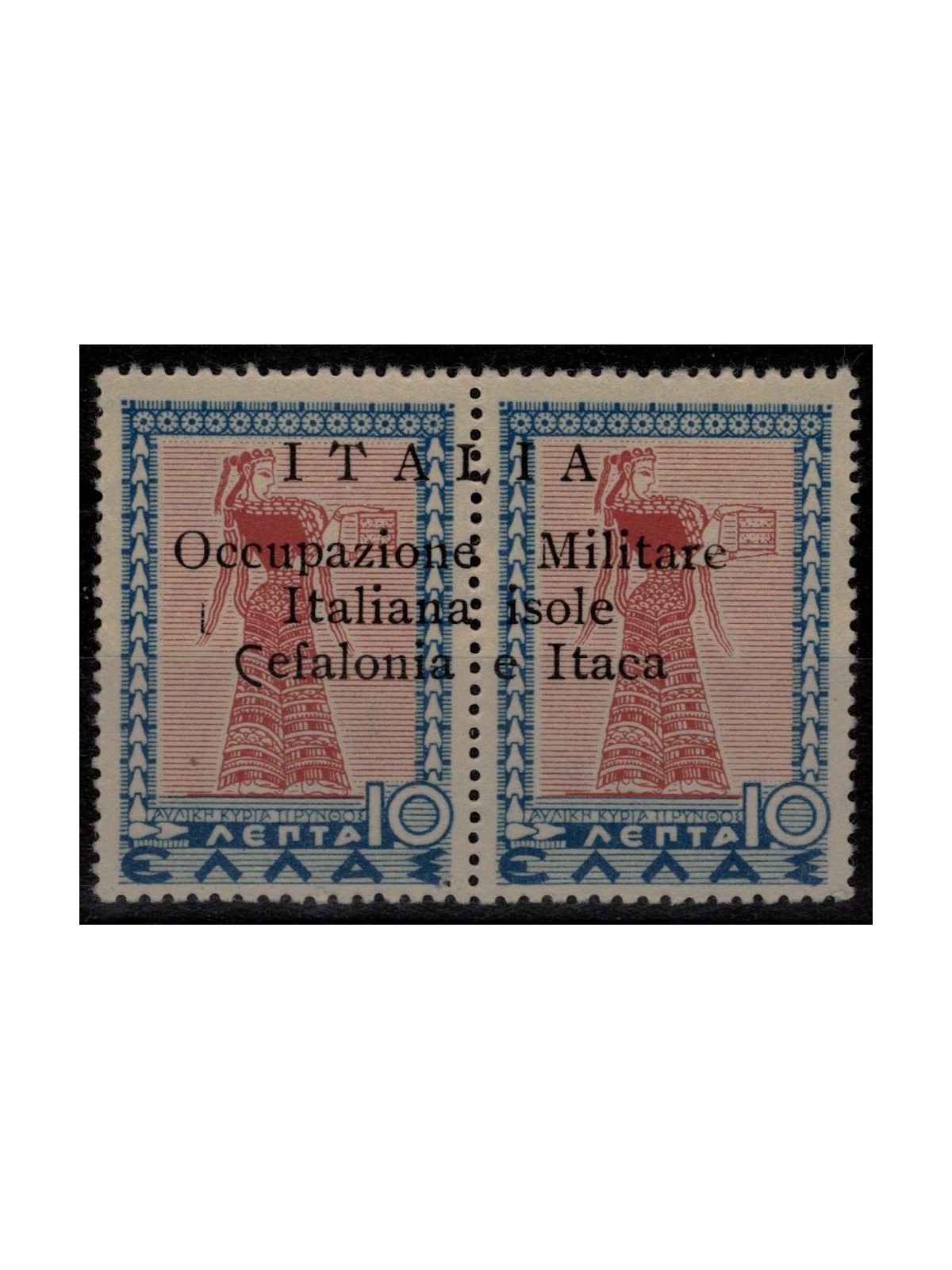 KEFALONIA AND ITHACA (ARGOSTOLI) 1941 Mythological (10 + 10 lepta) 2v MNH**