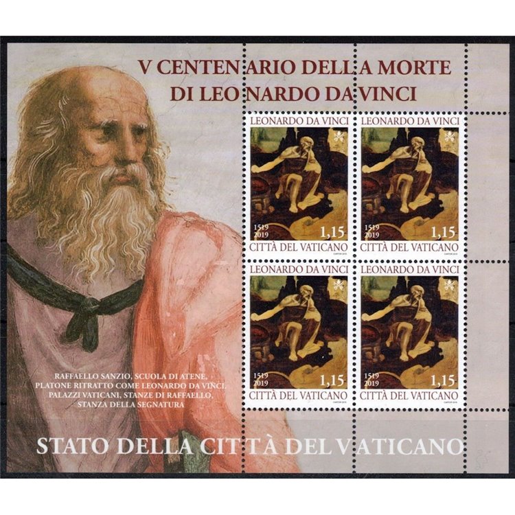 VATICANO 2019 Leonardo da Vinci MF MNH**
