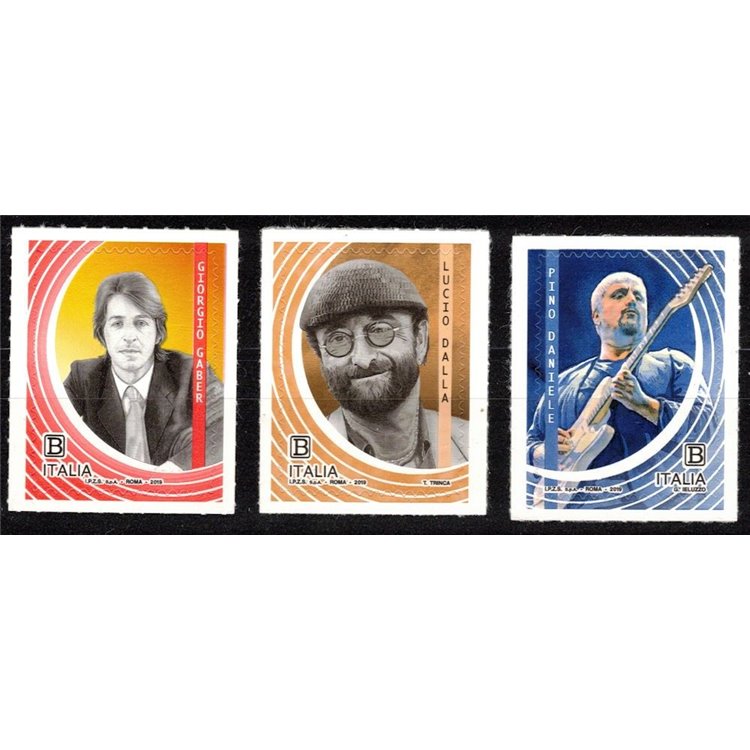 ITALY 2019 Italian Singer-Songwriters 3v MNH**
