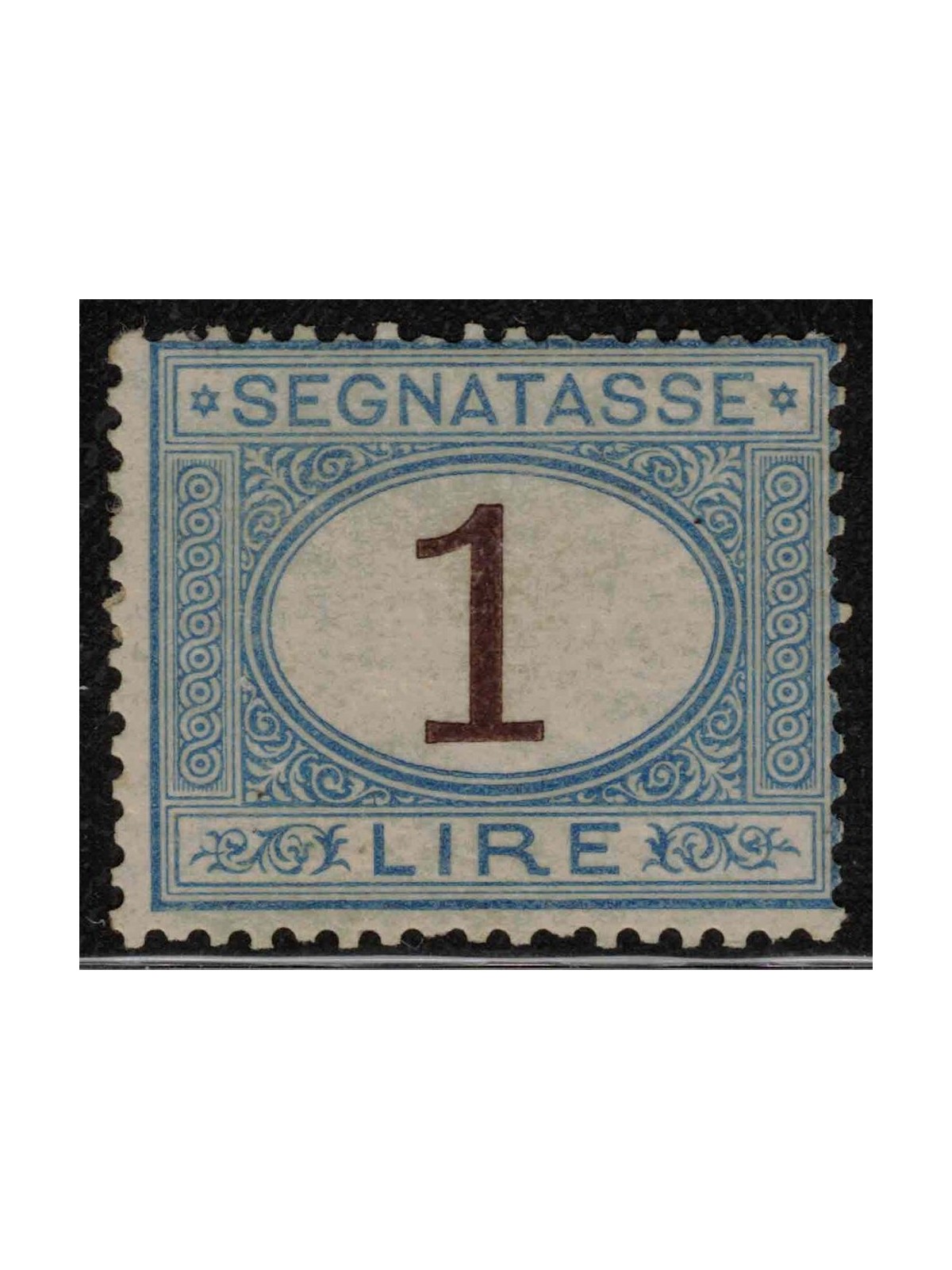 ITALY KINGDOM 1870 Postage due 1£ light blue and brown MH* ©