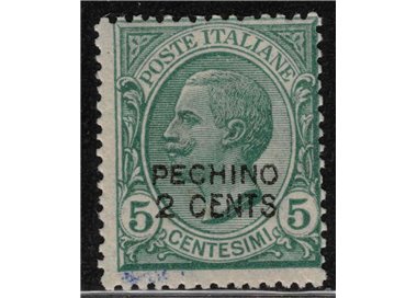 LEVANTE (PECHINO) 1917 2c su 5c verde MH*