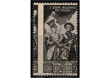 POLISH CORPS 1946 War relief 50c (fort. dent. moved) us