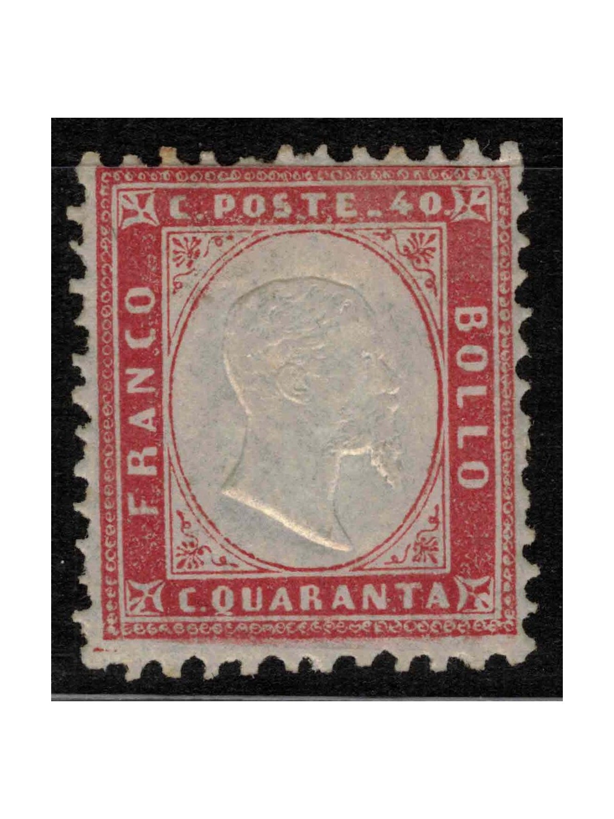 ITALY KINGDOM 1862 Vittorio Emanuele II 40c carmine MH*